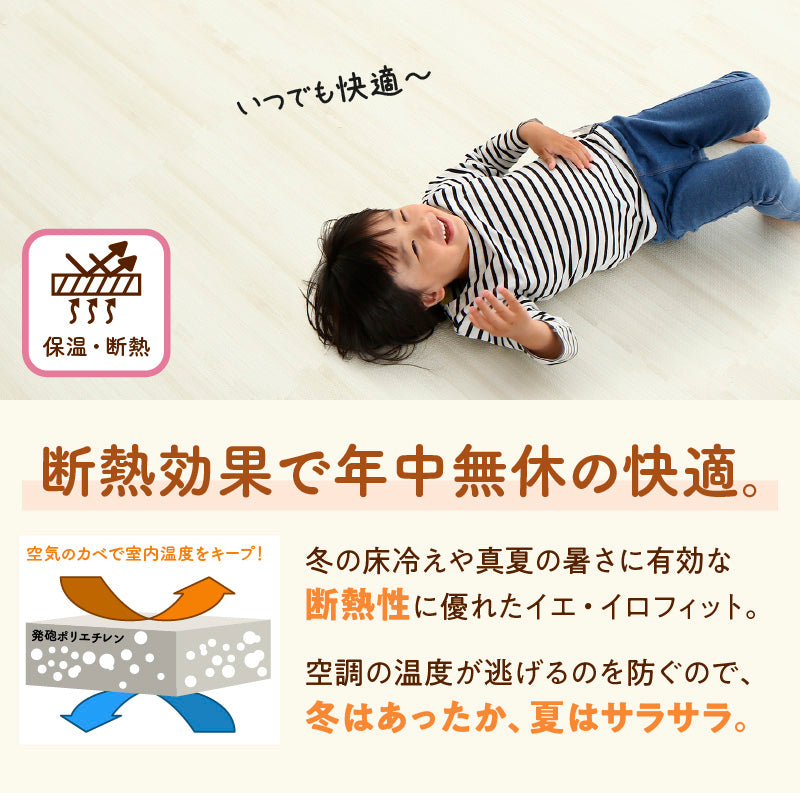 防音×木目調 ジョイントマット18mm ジョイントマット 赤ちゃん 木目調 防音マット 床暖房対応 衝撃吸収 大判 抗菌 防臭 ペット用