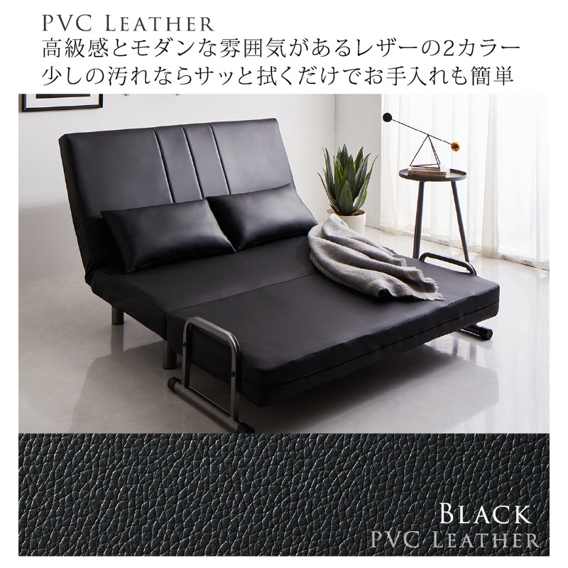 3WAYハイバックソファベッドROLLEY セミダブル ベッド モダン 家具 ソファ カウチ インテリア クッション付き 多機能 コンパクト