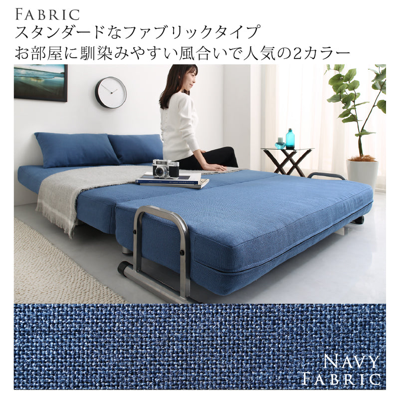 3WAYハイバックソファベッドROLLEY セミダブル ベッド モダン 家具 ソファ カウチ インテリア クッション付き 多機能 コンパクト