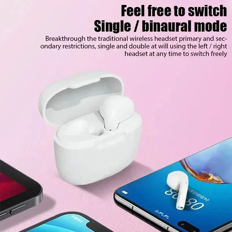 【ゆいまーるショップ】イヤホン ワイヤレス Bluetooth5.3 ヘッドホン コンパクト マイク ハンズフリー iPhone Android 軽量 高音質 長時間再生 5時間 軽くて、おしゃれで、高音質!コンパクトなワイヤレスイヤホンです。いろんなBluetooth搭載機器にペアリング可能!iPhone、Android、パソコン、タブレット、ゲーム機など自動で簡単にペアリングできます。マイク機能が付いておりハンズフリーで通話が楽しめます。しかも、便利なタッチセンサー付きです。