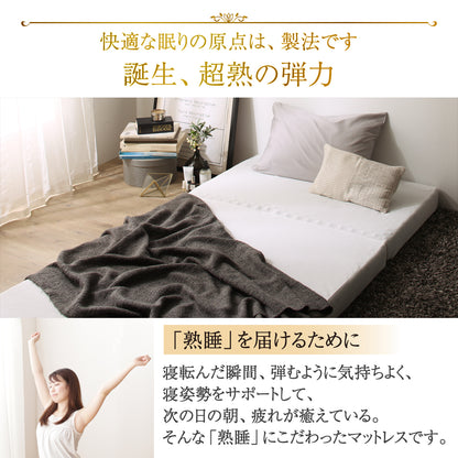 超熟三つ折り高反発マットレス敷布団 三つ折りマットレス 敷布団 高反発マットレス 体圧分散マットレス 抗菌敷布団 防臭マットレス 高通気敷布団 凹凸ウレタン 寝返りサポート 通気性マットレス
