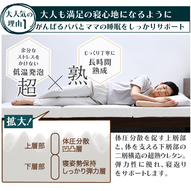 家族で広々！高反発300cmマットレス ファミリーベッド 敷き布団 高反発マットレス 300cm幅 通気性抜群 洗えるカバー 添い寝マットレス 寝返りサポート 滑り止め付き
