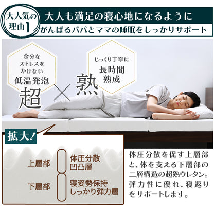 家族で広々！高反発300cmマットレス ファミリーベッド 敷き布団 高反発マットレス 300cm幅 通気性抜群 洗えるカバー 添い寝マットレス 寝返りサポート 滑り止め付き