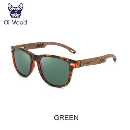 高品質 偏光サングラス（Oi Wood 9007） 木製 偏光 メンズ レディース ミラー UVカット ドライブ おしゃれ 軽量