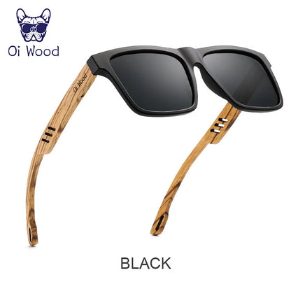 目元を輝かせる偏光サングラス（Oi Wood 8029） メンズ スポーツ ドライブ スクエア型 UVカット 軽量 ミラーサングラス アウトドア ファッション