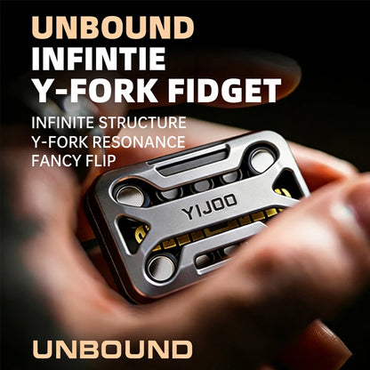 メタルフィジェットスライダー YIJOO 音叉内蔵 究極の共鳴音 EDC ガジェット  おもちゃ 大人 ギフト プレゼント