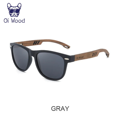 高品質 偏光サングラス（Oi Wood 9007） 木製 偏光 メンズ レディース ミラー UVカット ドライブ おしゃれ 軽量