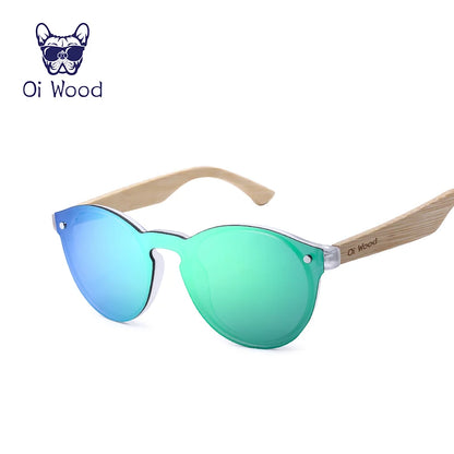 トレンド感ある偏光サングラス（Oi Wood GR8013） レディース マルチカラー トレンド サングラス 旅行 アウトドア UVカット 木製 軽量 フェス おしゃれ