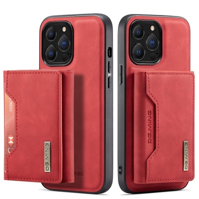 スマホケース<Red> iPhone Pro Max Plus SX XR Mini SE / 15 14 13 … iPhoneケース レザー ウォレットケース 取り外し可能 マグネット 磁気 プレゼント