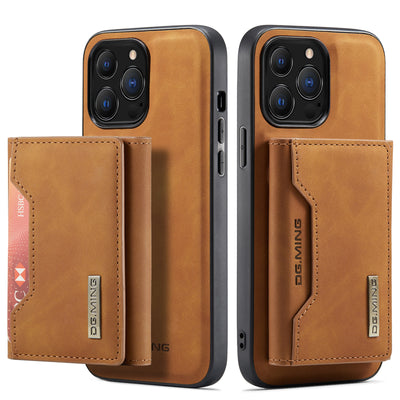 スマホケース<Brown> iPhone Pro Max Plus SX XR Mini SE / 15 14 13 … iPhoneケース レザー ウォレットケース 取り外し可能 マグネット 磁気 プレゼント